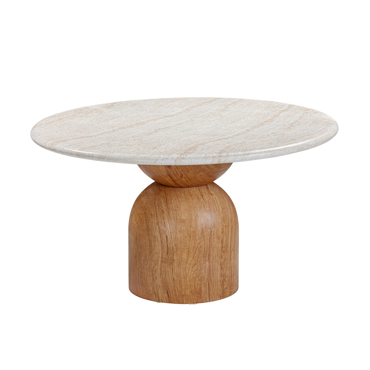 Cynthia Travertine Concrete Indoor / Outdoor 54" Round Dining Table | BeBoldFurniture