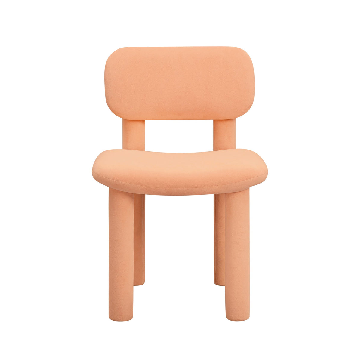 Elise Mellow Peach Performance Velvet Dining Chair | BeBoldFurniture