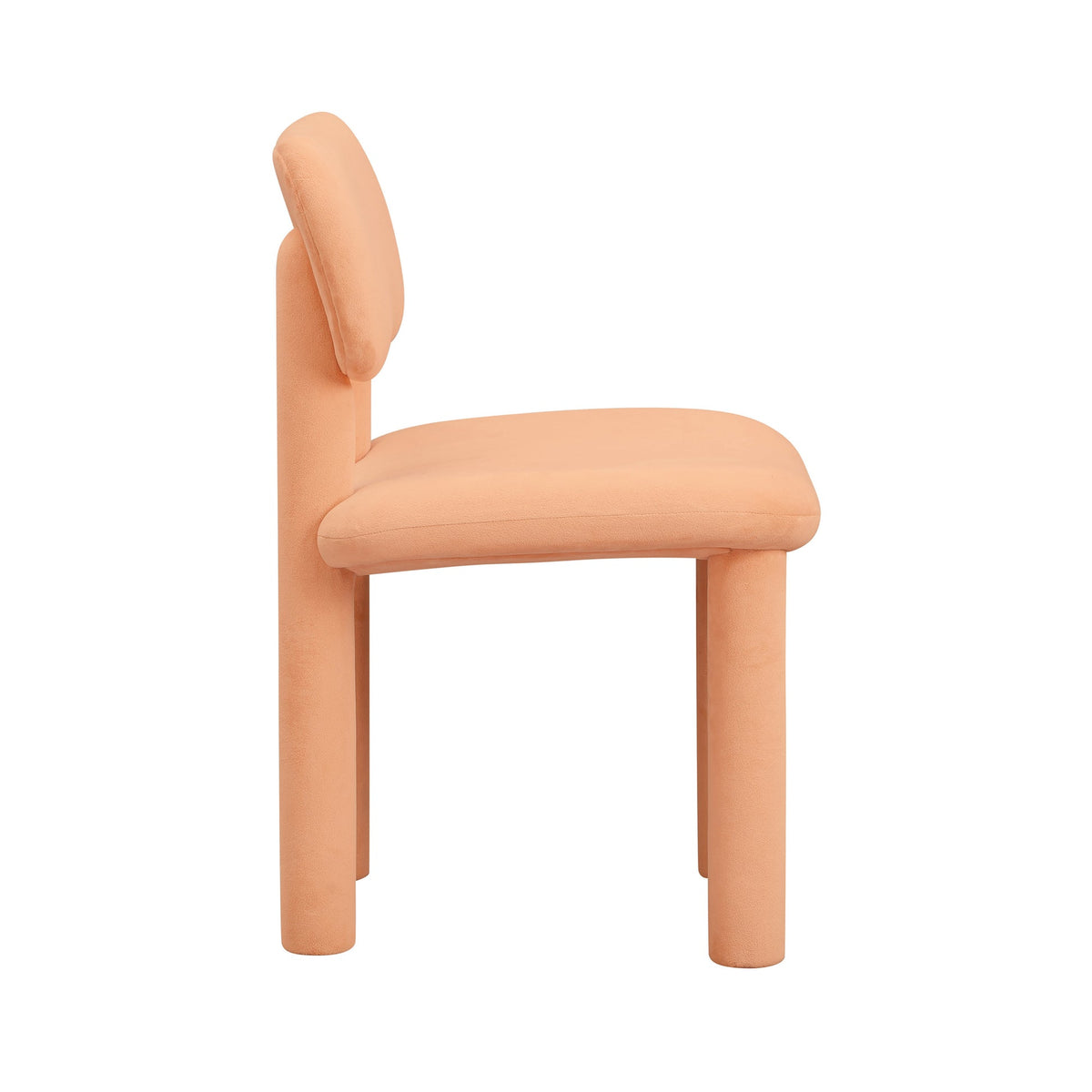 Elise Mellow Peach Performance Velvet Dining Chair | BeBoldFurniture