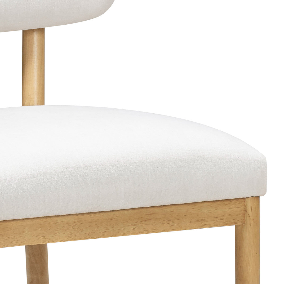 Bobbie Cream Performance Upcycled Fabric Dining Chair | BeBoldFurniture