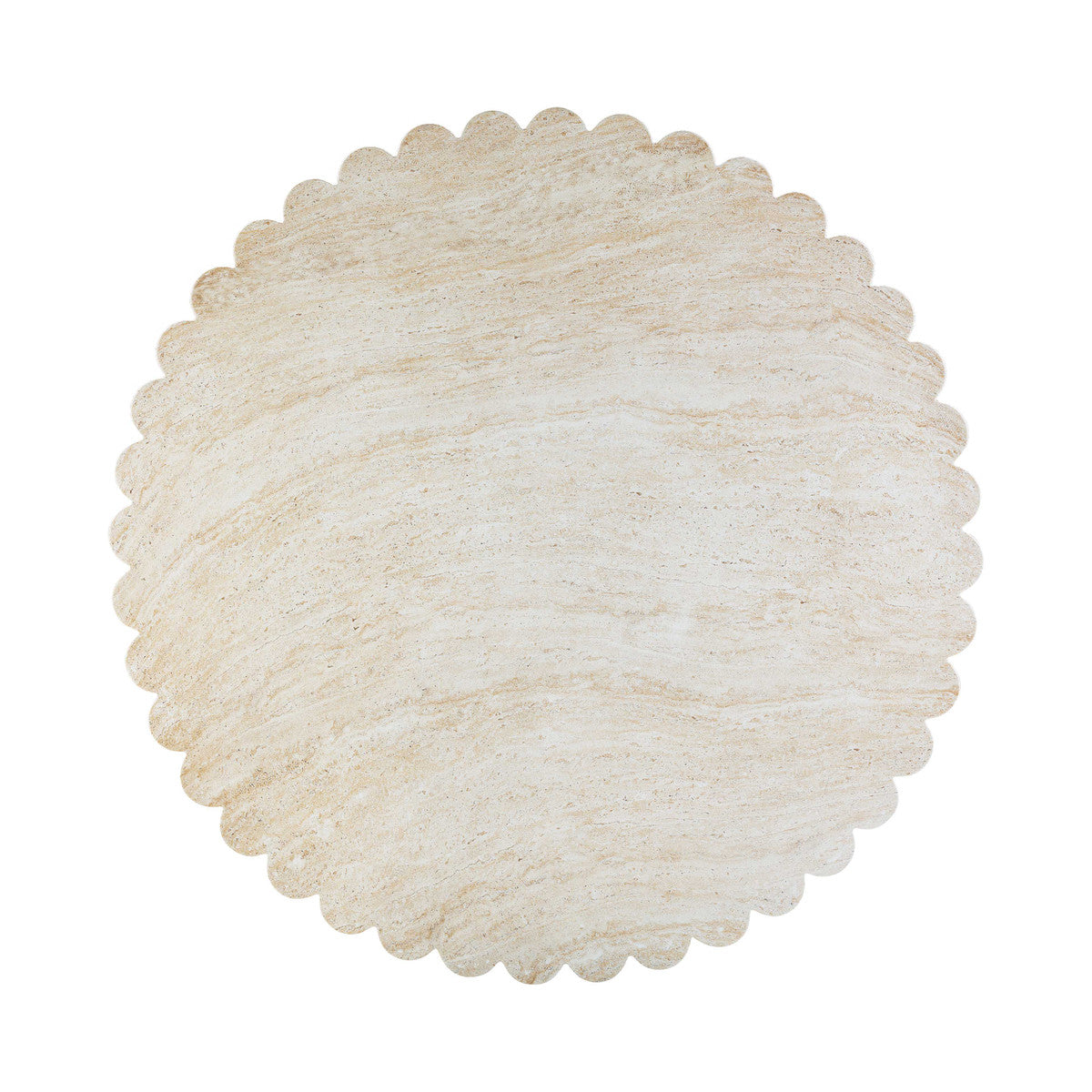 Blossom Washed Travertine Finish Indoor / Outdoor 54" Round Dining Table | BeBoldFurniture