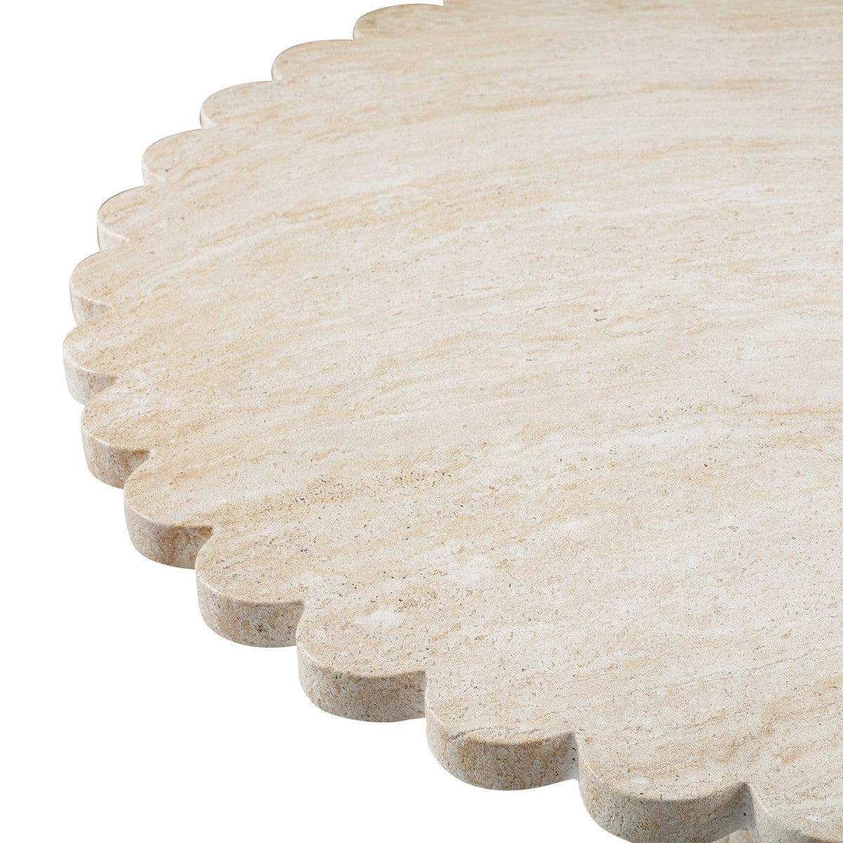 Blossom Washed Travertine Finish Indoor / Outdoor 54" Round Dining Table | BeBoldFurniture