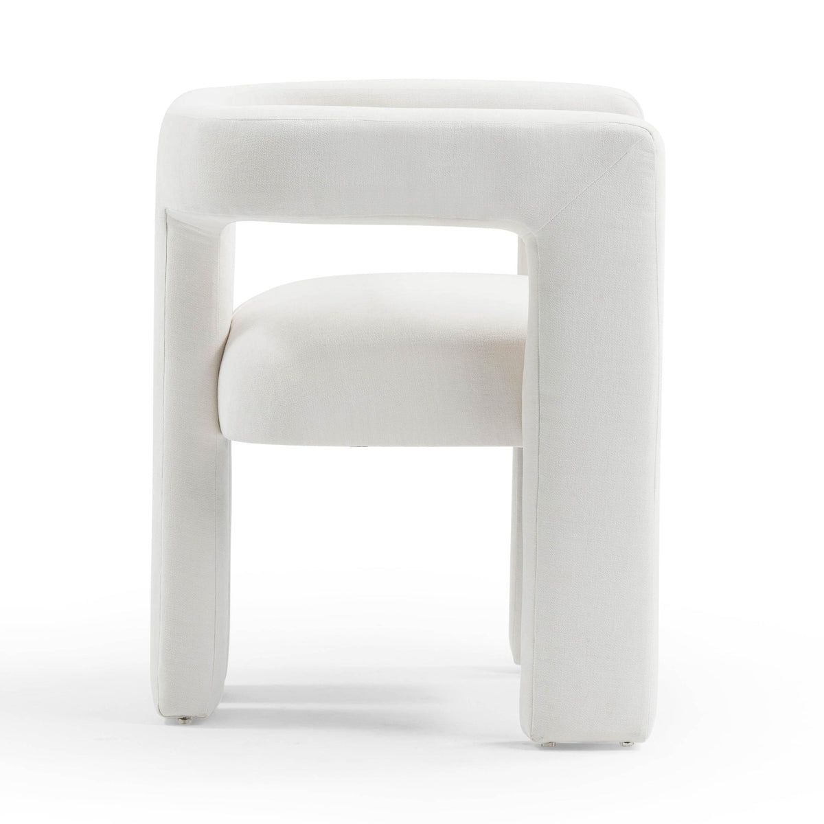 Sloane Bone White Upcycled Fabric Chair | BeBoldFurniture 