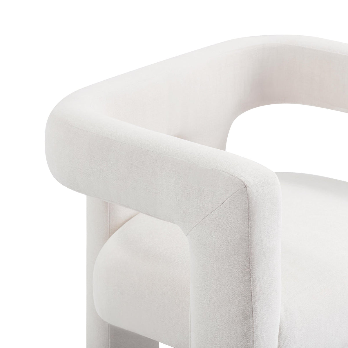 Sloane Bone White Upcycled Fabric Chair | BeBoldFurniture 