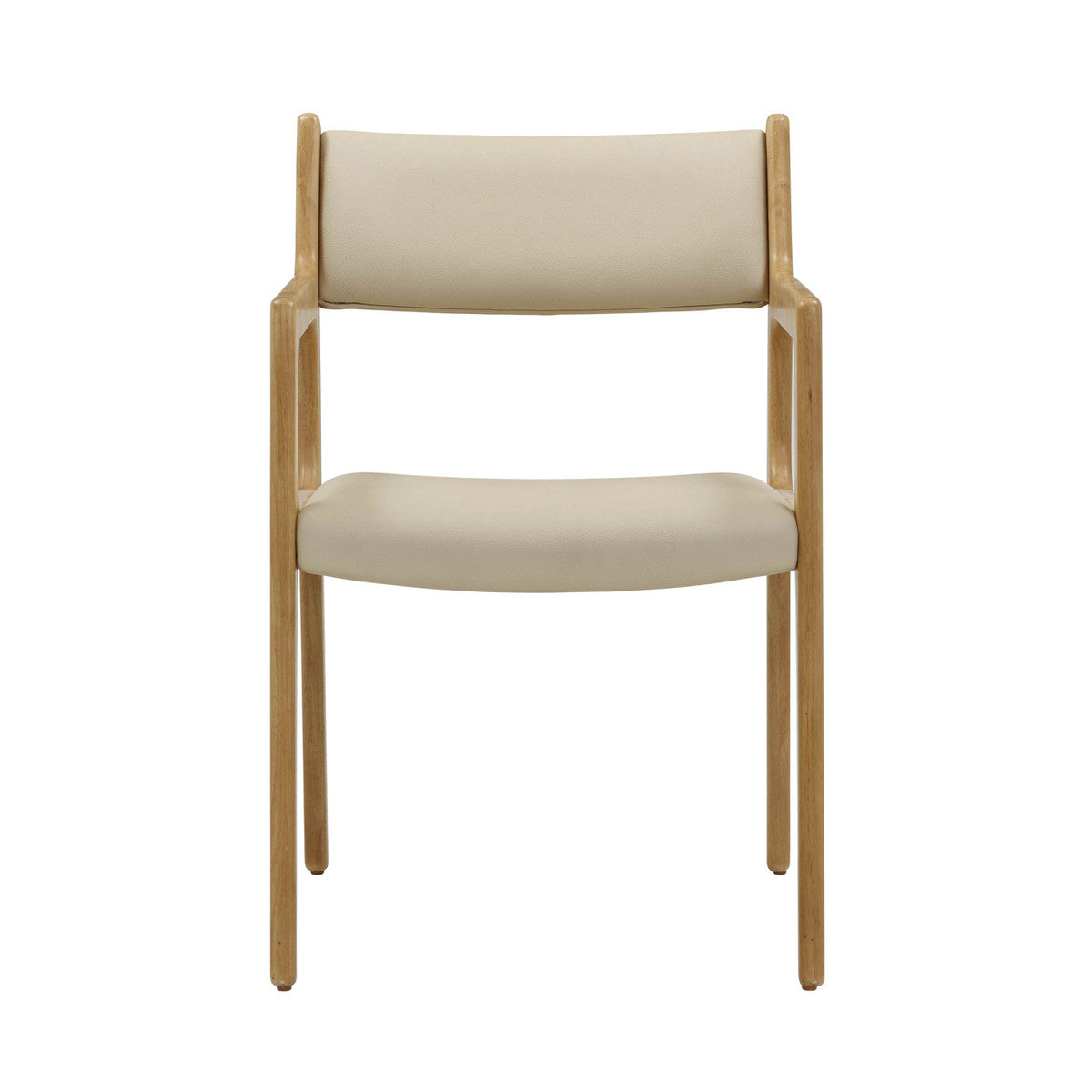 Ari Cream Vegan Leather Dining Chair in Houston | BeBoldFurniture