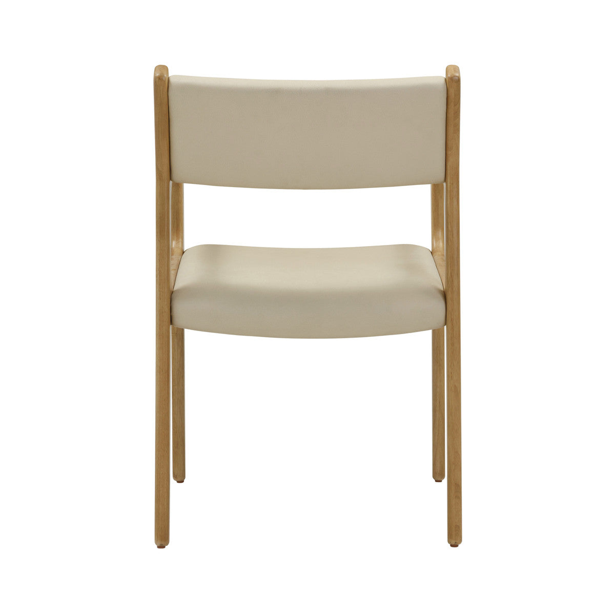 Ari Cream Vegan Leather Dining Chair in Houston | BeBoldFurniture