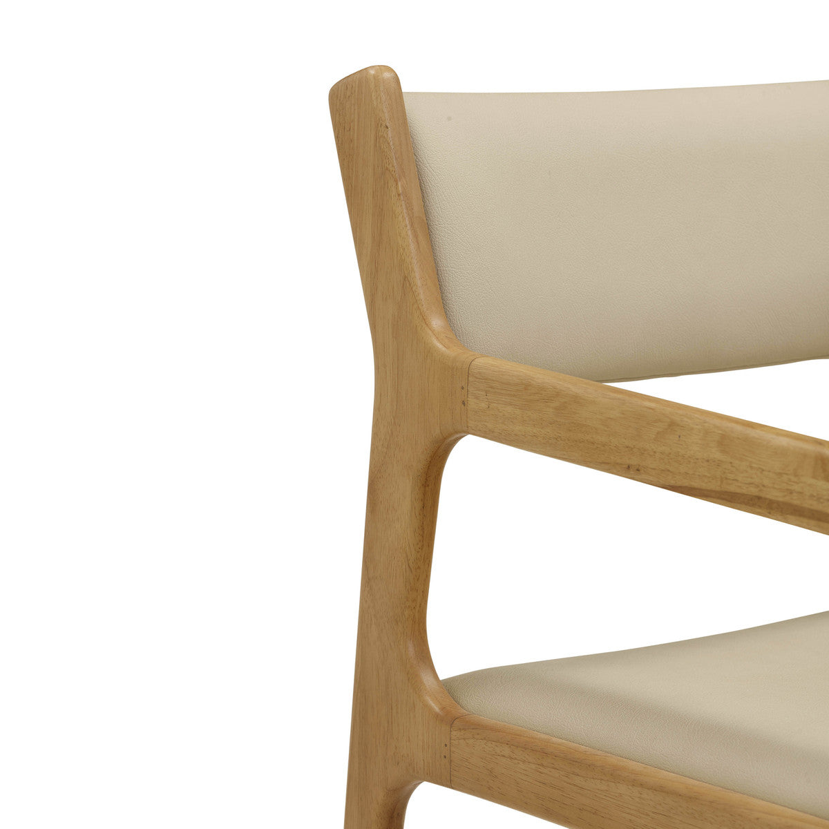 Ari Cream Vegan Leather Dining Chair in Houston | BeBoldFurniture