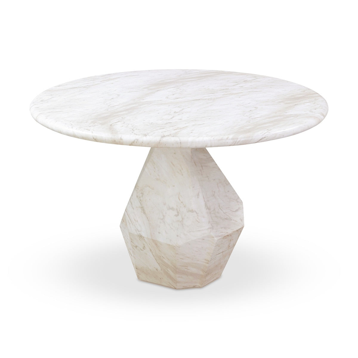 Esme Faux Marble Indoor / Outdoor 48" Round Dining Table