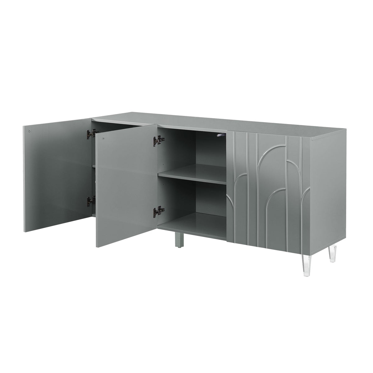 Deco Grey Lacquer Buffet | BeBoldFurniture