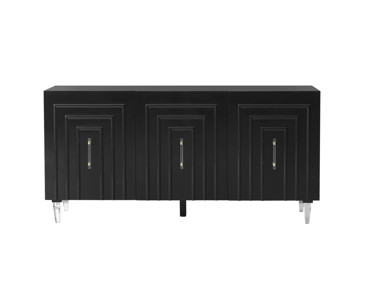 Famke Black Lacquer Buffet | BeBoldFurniture