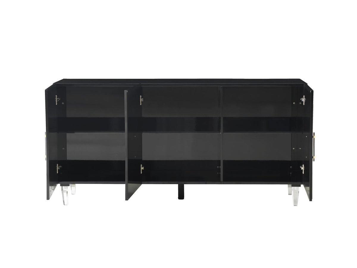 Famke Black Lacquer Buffet | BeBoldFurniture