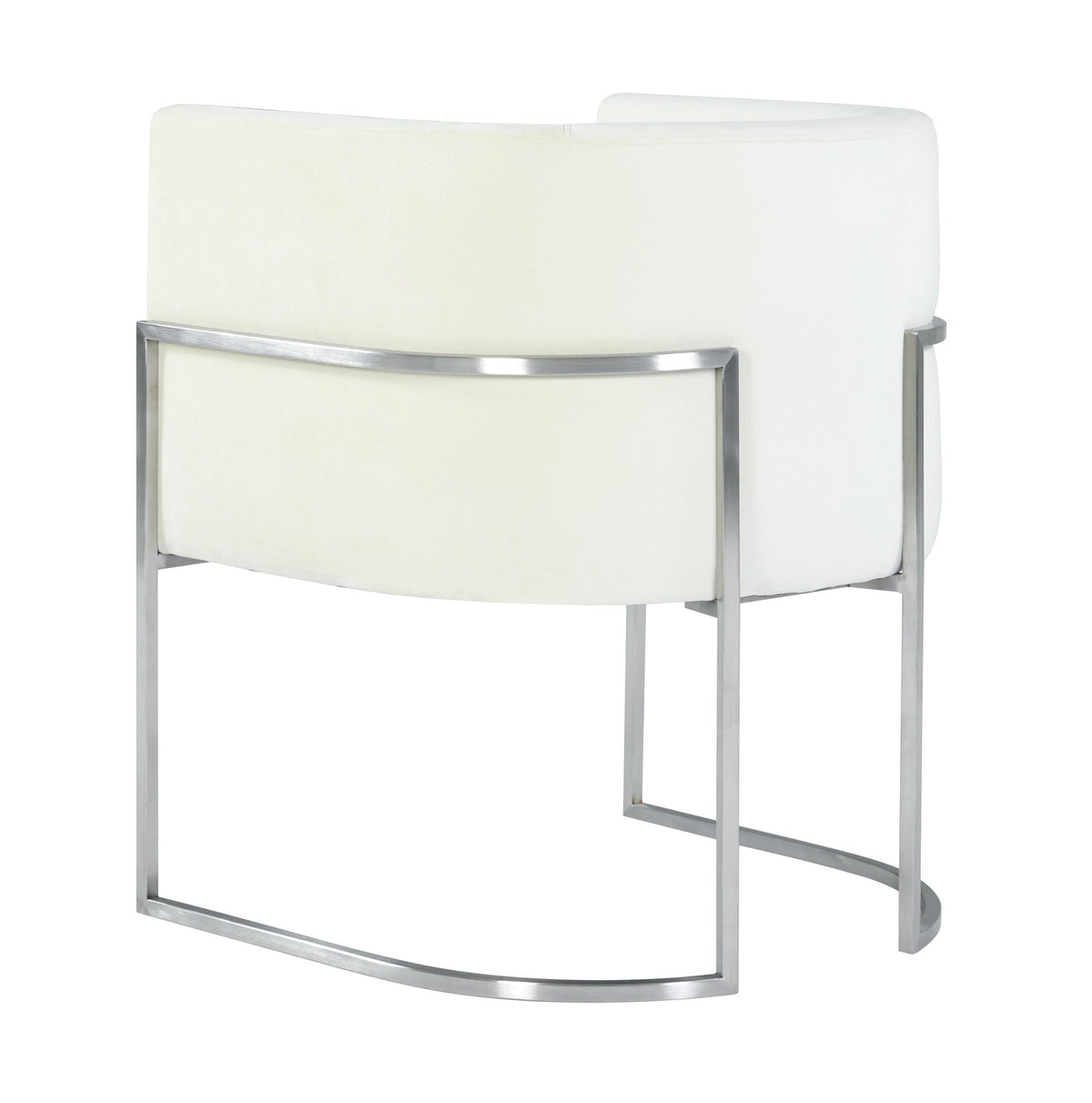 Giselle Cream Velvet Dining Chair Silver Leg | BeBoldFurniture