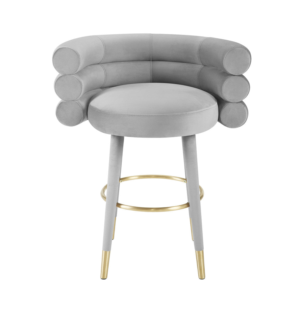 Betty Grey Velvet Counter Stool | BeBoldFurniture