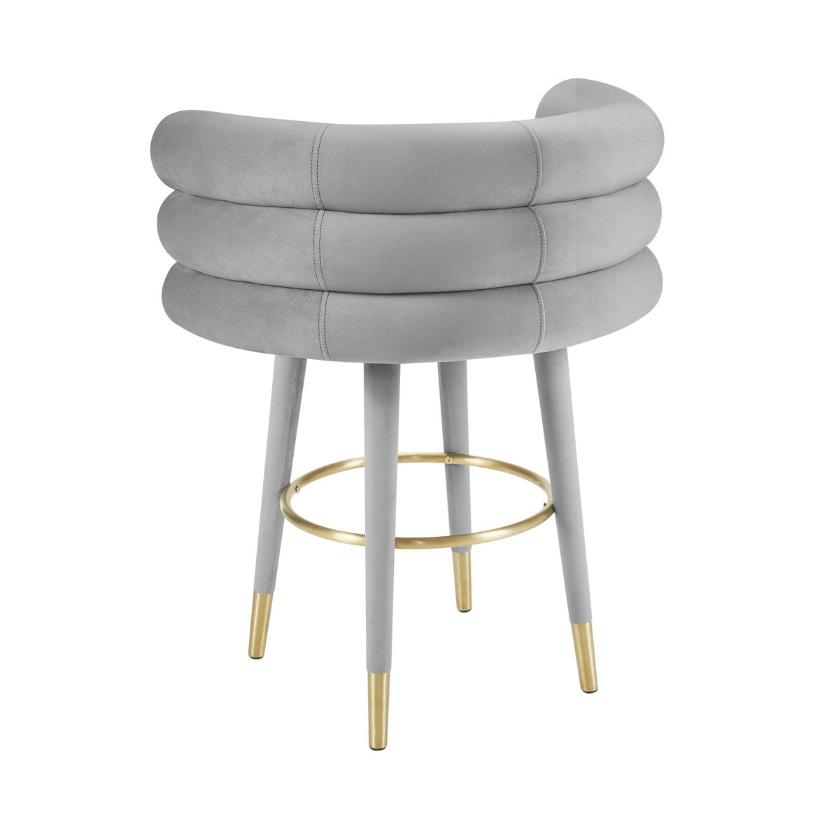 Betty Grey Velvet Counter Stool | BeBoldFurniture