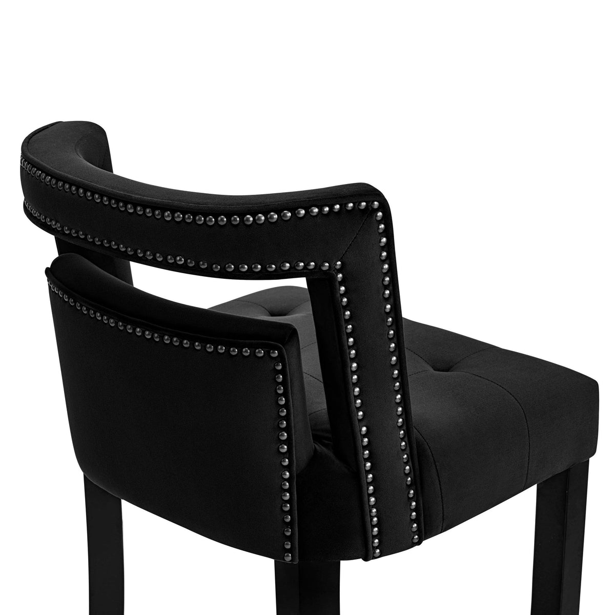 Hart Black Velvet Bar Stool | BeBoldFurniture