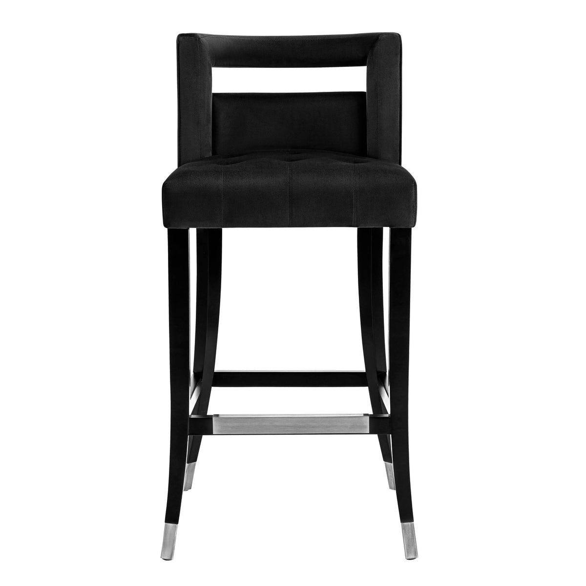 Hart Black Velvet Counter Stool | BeBoldFurniture