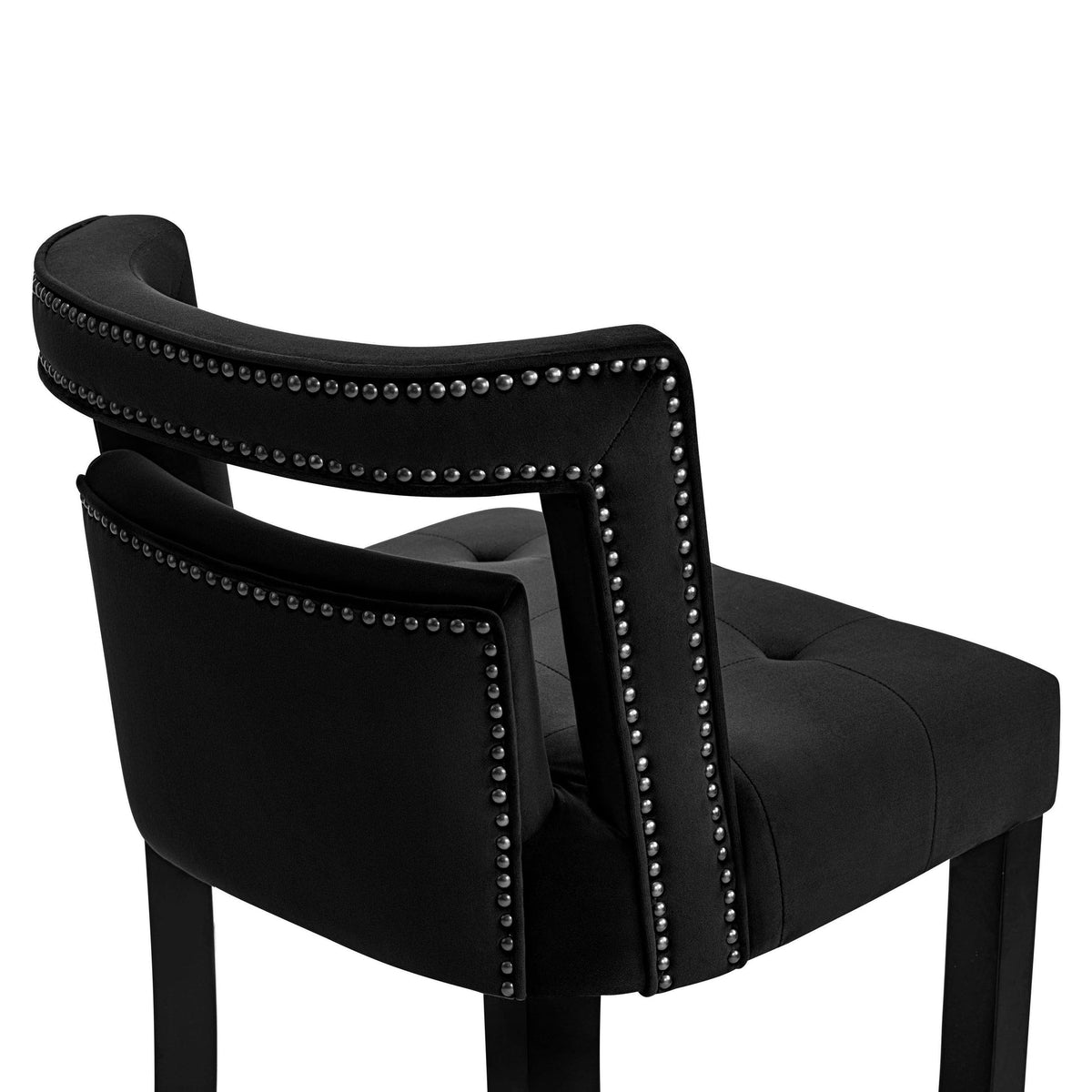 Hart Black Velvet Counter Stool | BeBoldFurniture