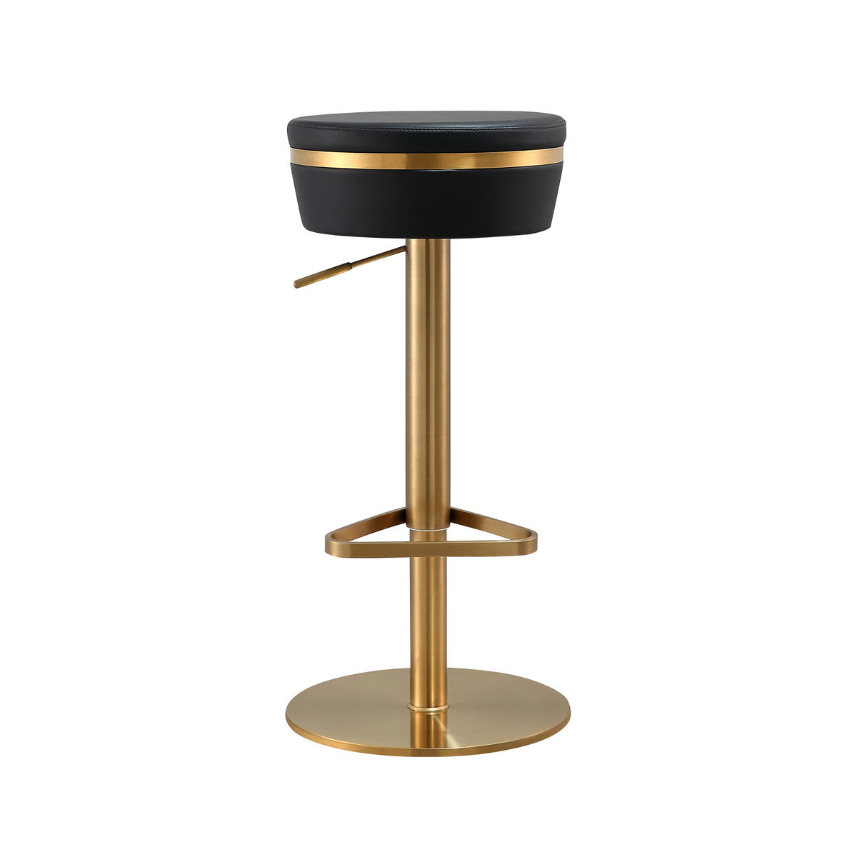 Astro Black and Gold Adjustable Stool In Houston | BeBoldFurniture 