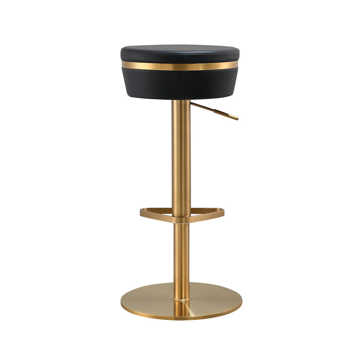 Astro Black and Gold Adjustable Stool In Houston | BeBoldFurniture 