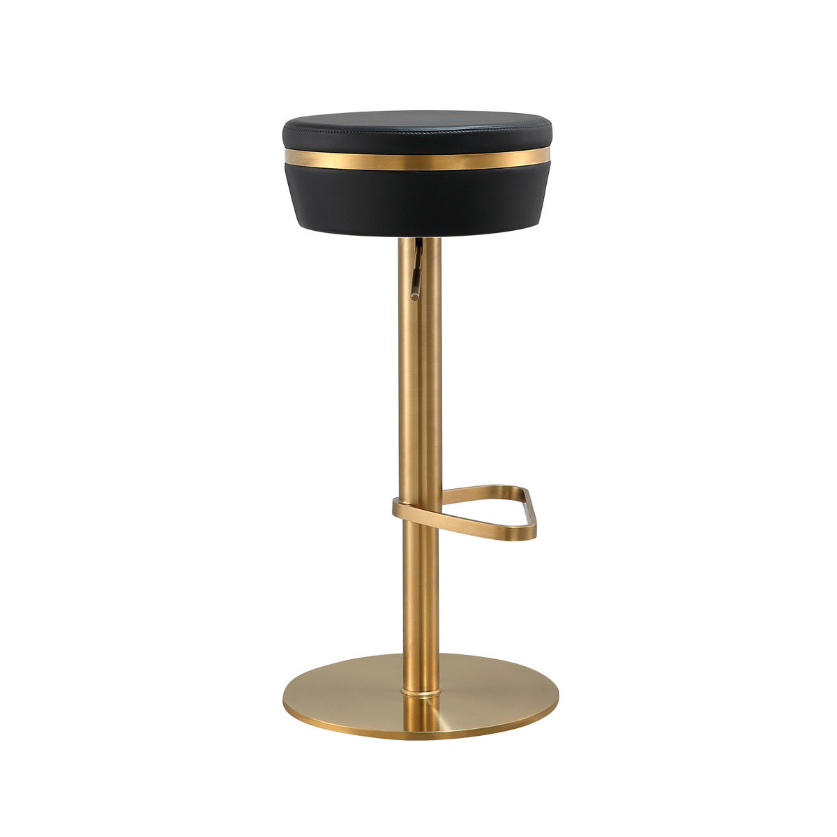 Astro Black and Gold Adjustable Stool In Houston | BeBoldFurniture 