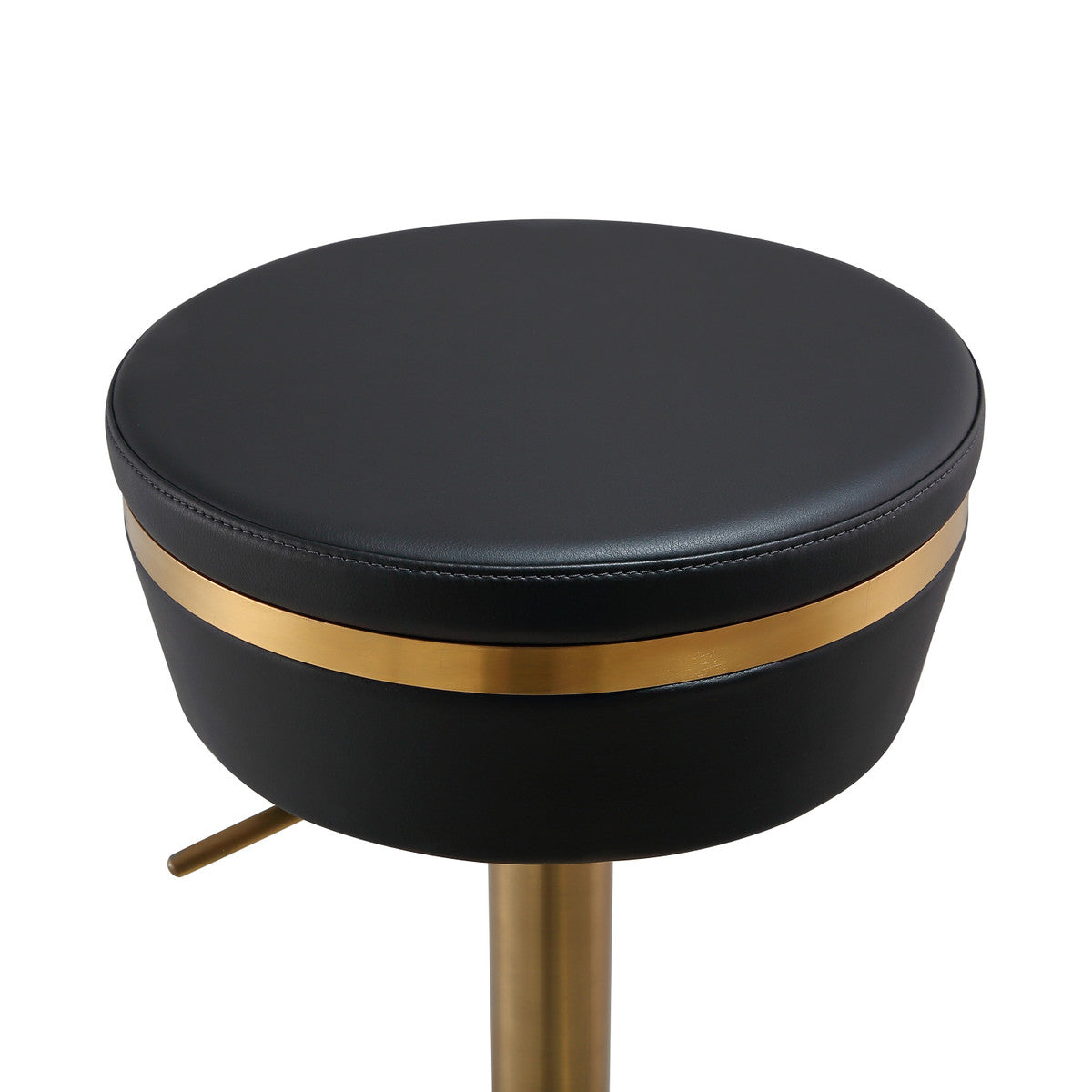 Astro Black and Gold Adjustable Stool In Houston | BeBoldFurniture 