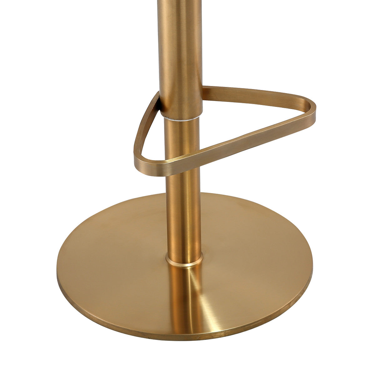 Astro White and Gold Adjustable Stool In Houston | BeBoldFurniture 