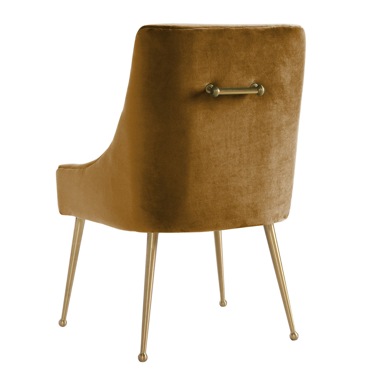 Beatrix Cognac Velvet Side Chair In Houston | BeBoldFurniture 