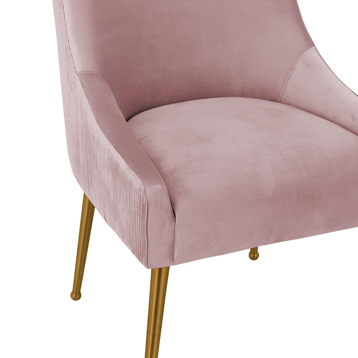 Beatrix Pleated Mauve Velvet Side Chair In Houston | BeBoldFurniture 