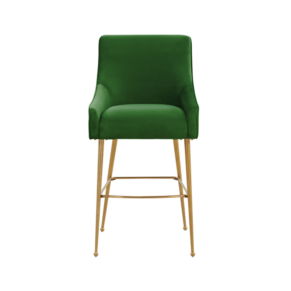 Beatrix Green Velvet Counter Stool In Houston | BeBoldFurniture 