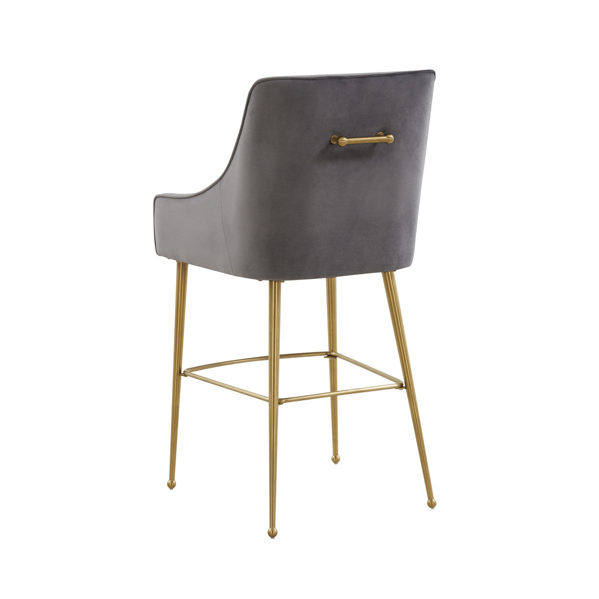 Beatrix Dark Grey Velvet Counter Stool In Houston | BeBoldFurniture 