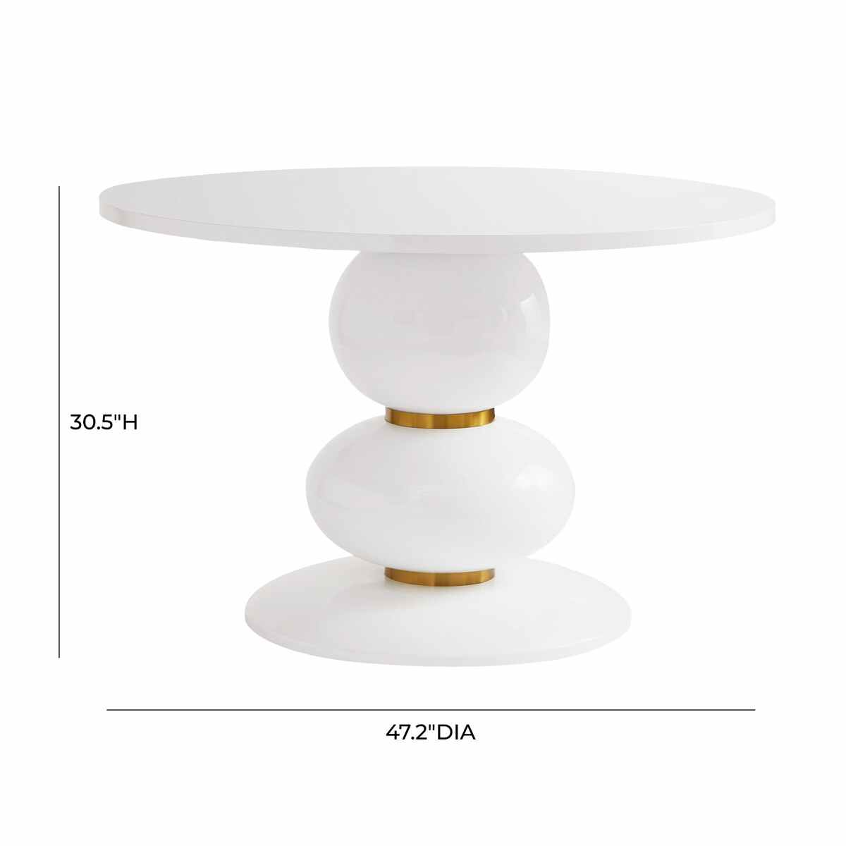 Arianna 48" Round Dinette Table In Houston | BeBoldFurniture