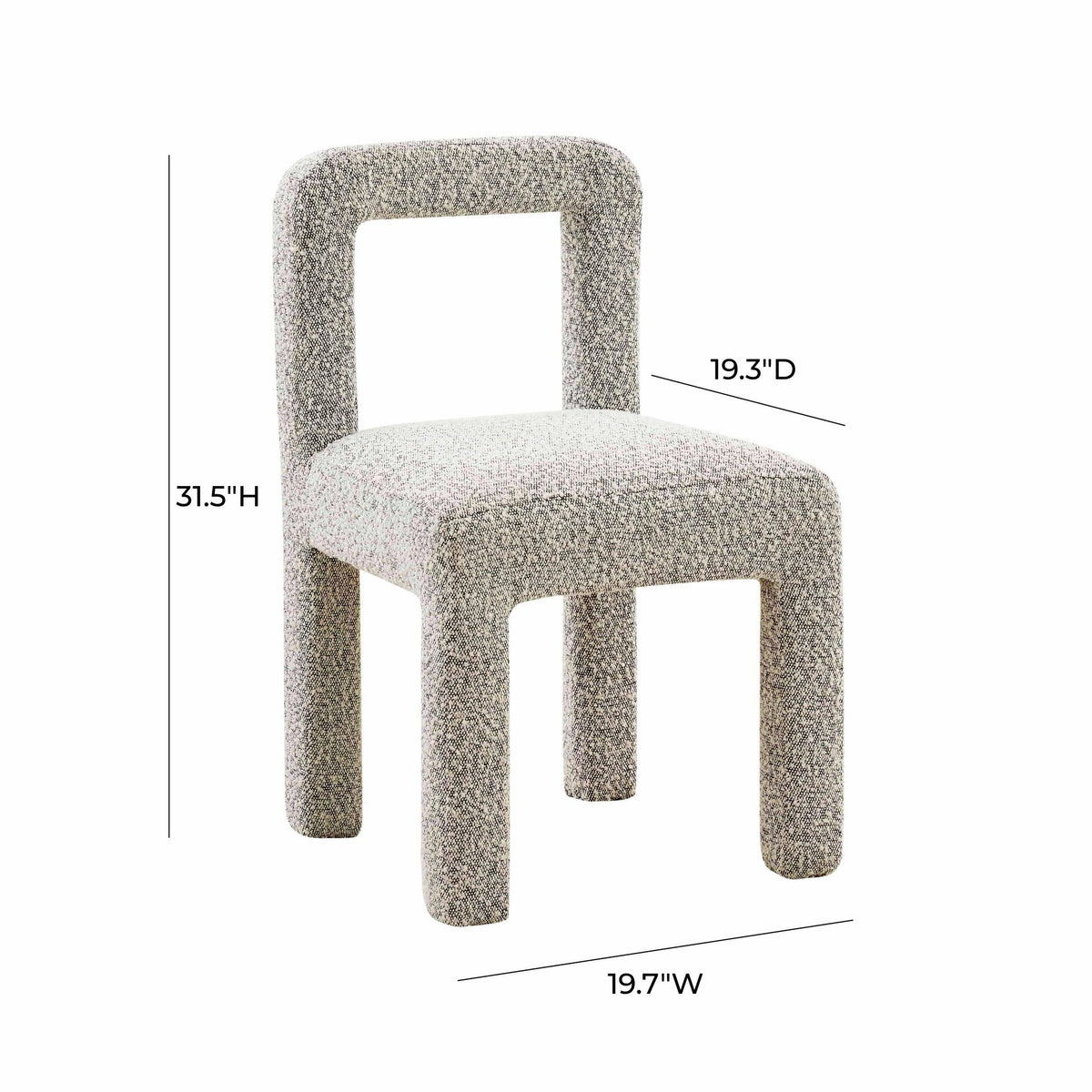 Hazel Grey Boucle Dining Chair | BeBoldFurniture