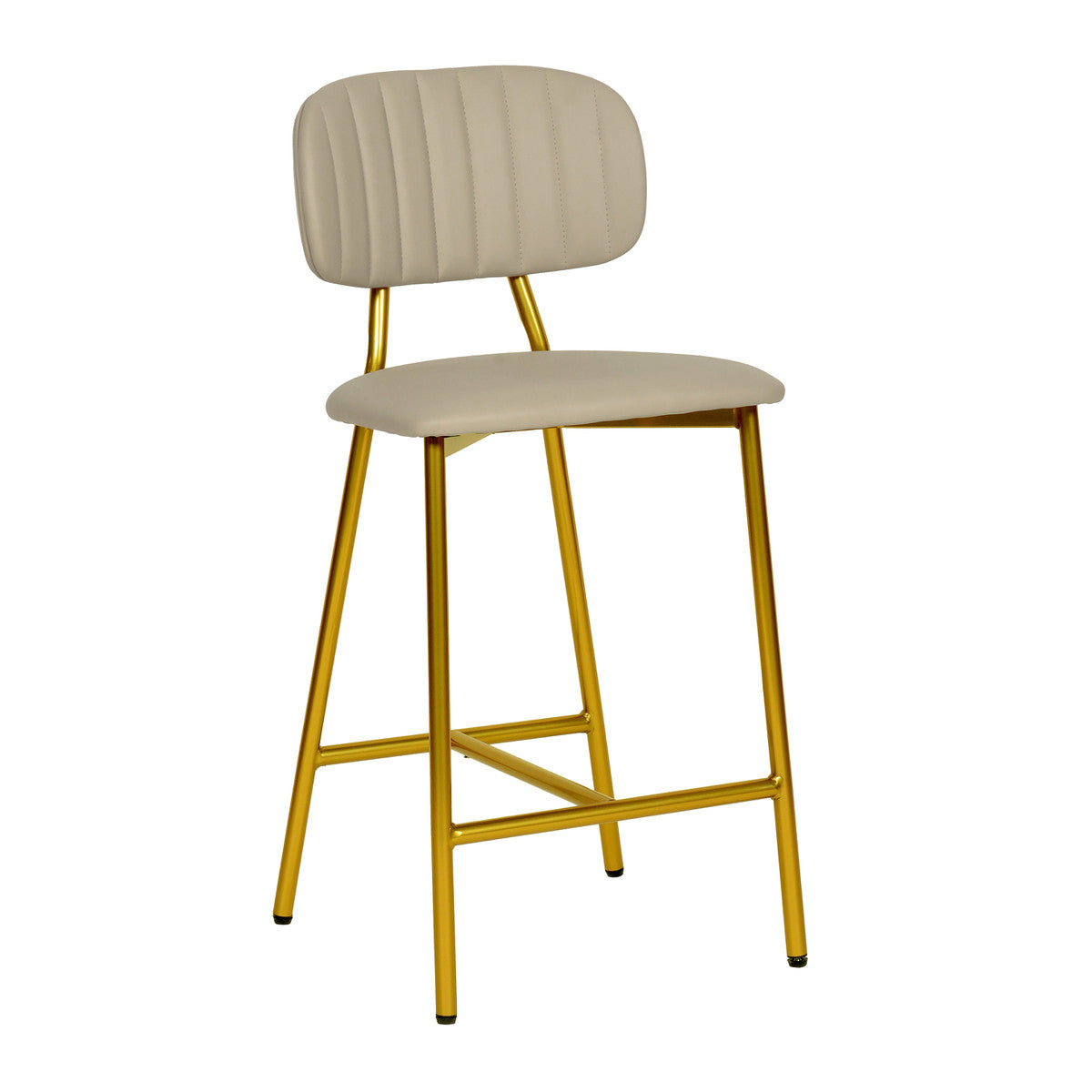 Ariana Nude Vegan Leather Counter Stool In  Houston | BeBoldFurniture 