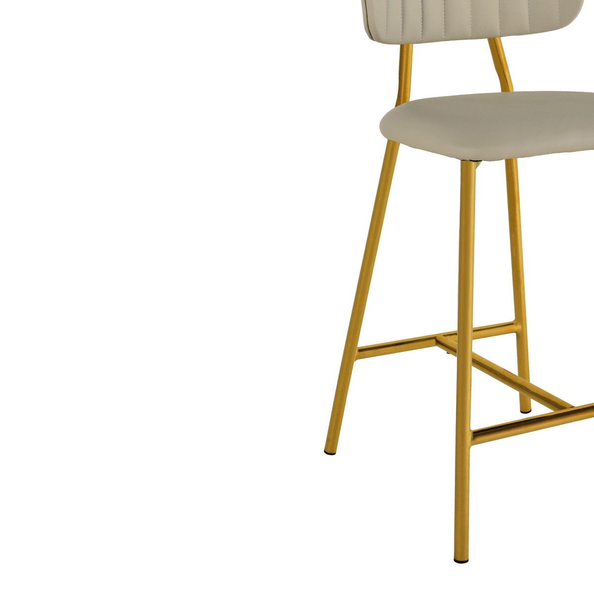 Ariana Nude Vegan Leather Counter Stool In  Houston | BeBoldFurniture 