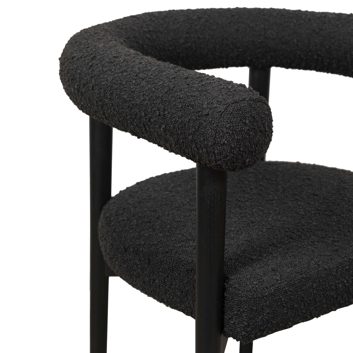 Spara Black Boucle Dining Chair | BeBoldFurniture