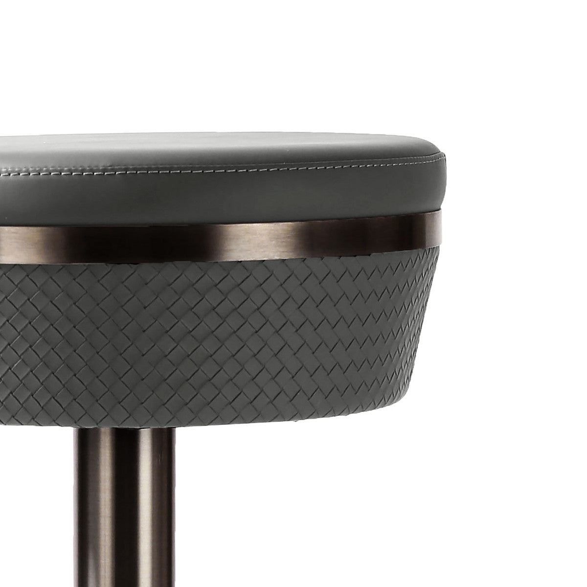 Astro Woven Leather Adjustable Stool In Houston | BeBoldFurniture 