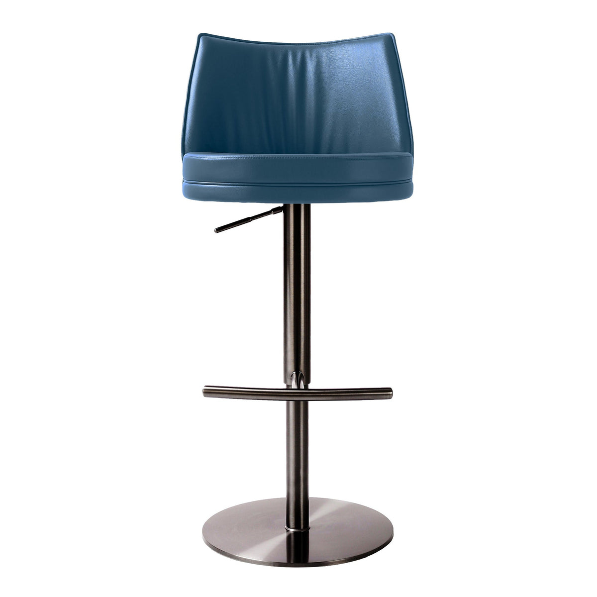 Gala Blue Vegan Leather on Adjustable Stool | BeBoldFurniture