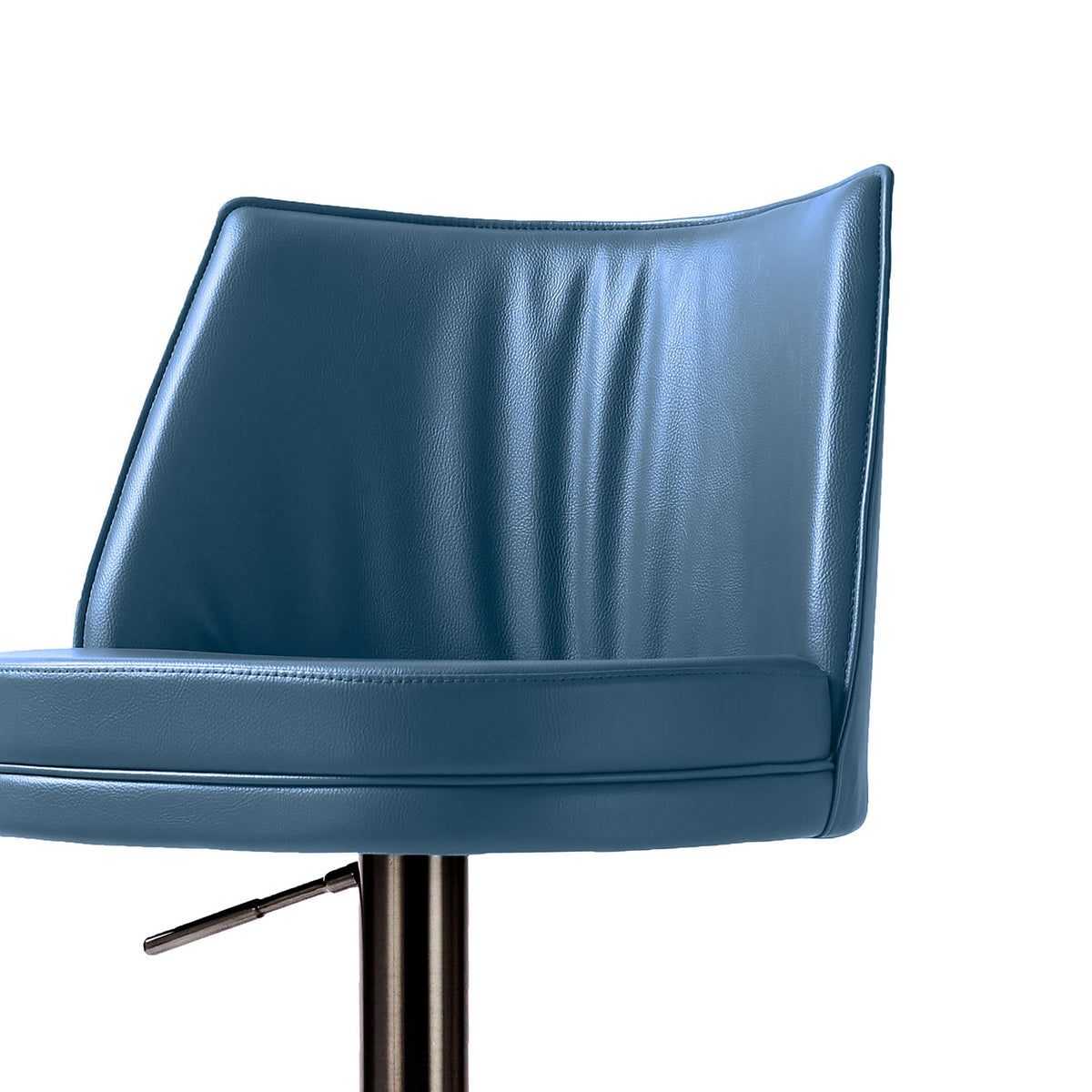 Gala Blue Vegan Leather on Adjustable Stool | BeBoldFurniture