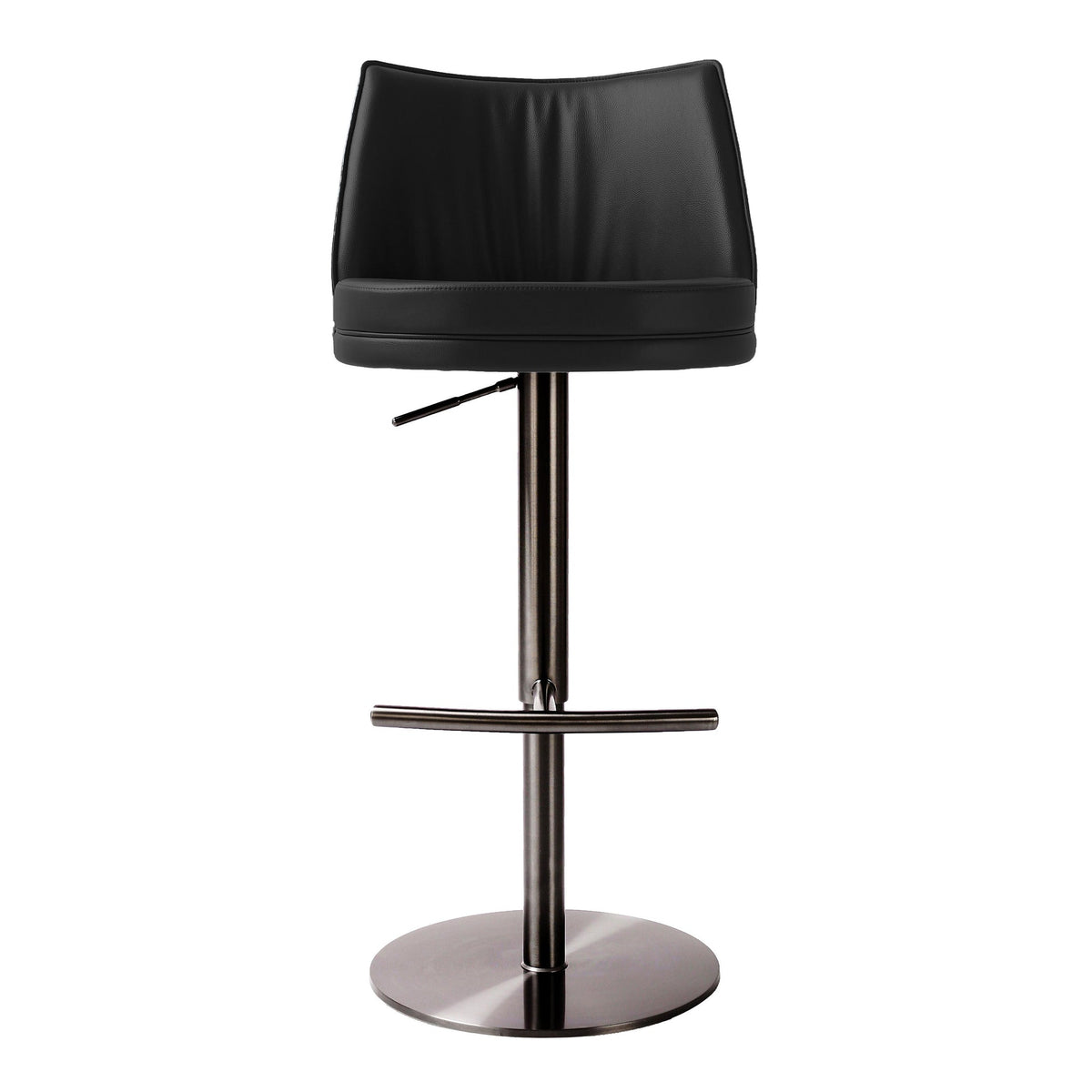 Gala Black Vegan Leather on Adjustable Stool | BeBoldFurniture