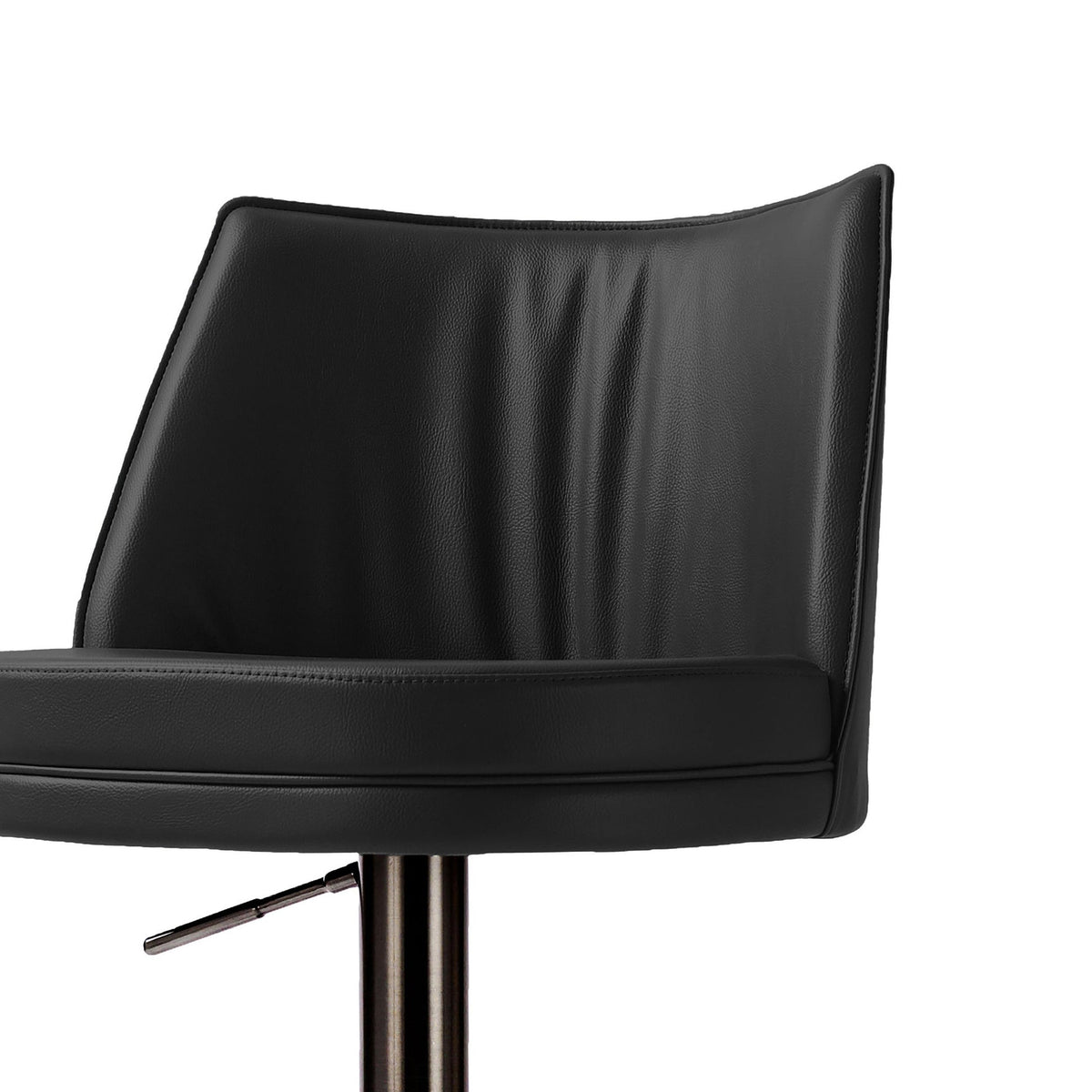 Gala Black Vegan Leather on Adjustable Stool | BeBoldFurniture