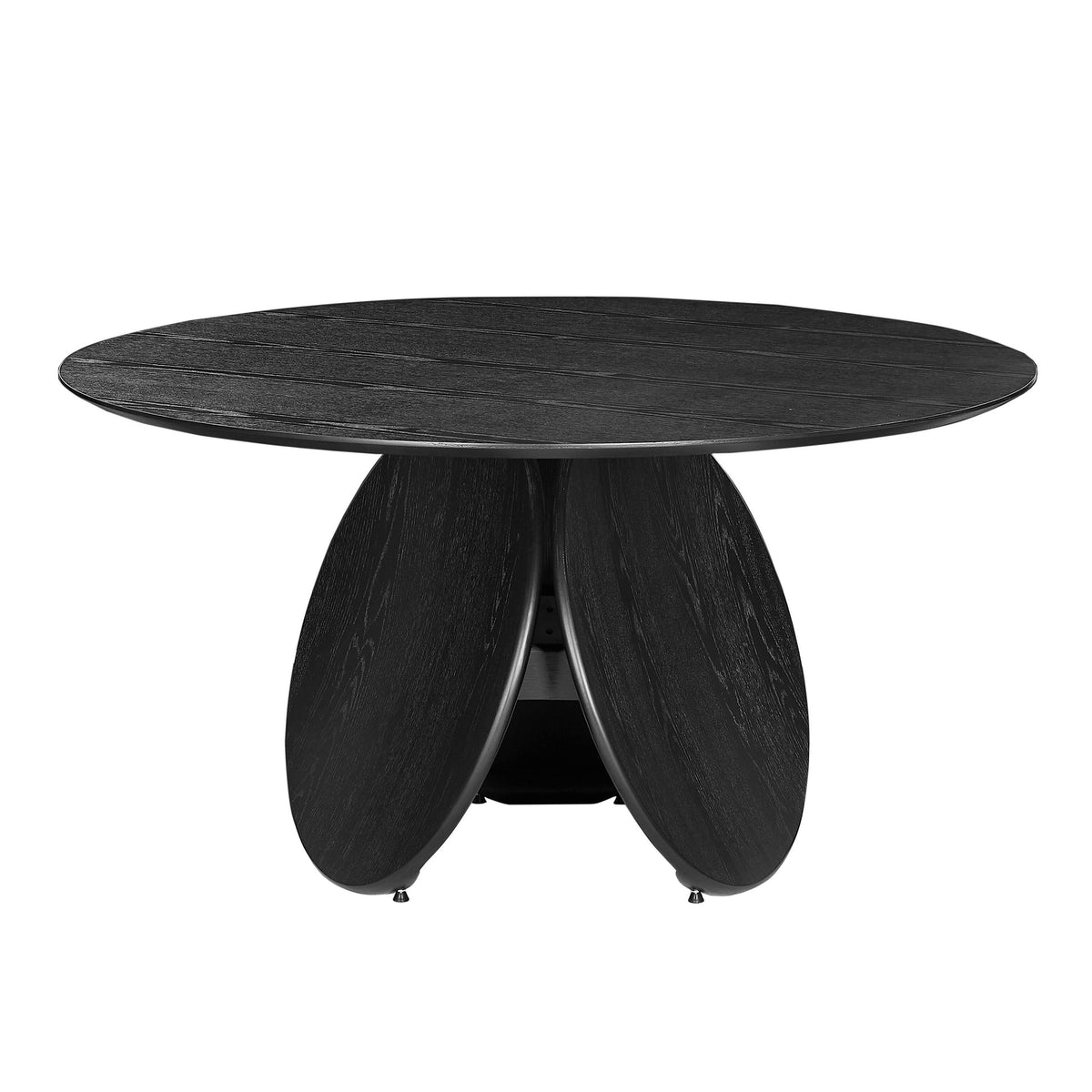 Emil Black Oak Round Dining Table | BeBoldFurniture