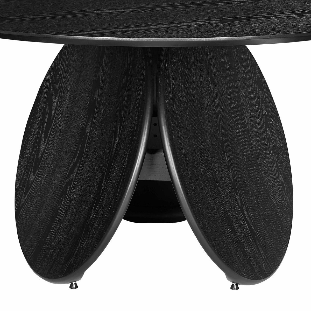 Emil Black Oak Round Dining Table | BeBoldFurniture