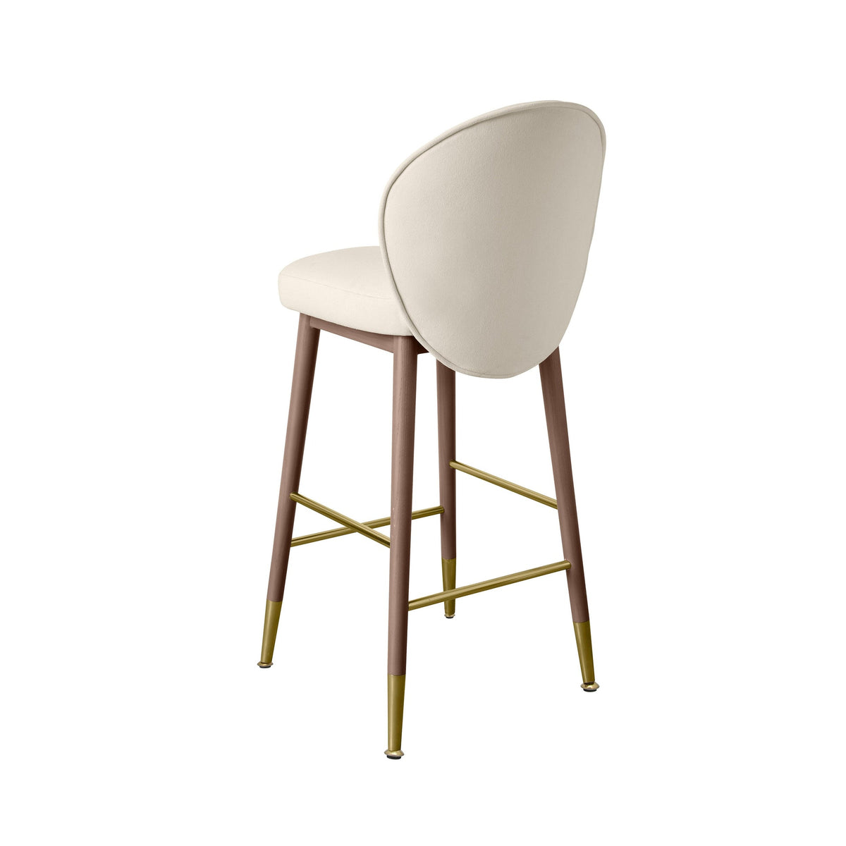 Hailey Cream Velvet Barstool | BeBoldFurniture