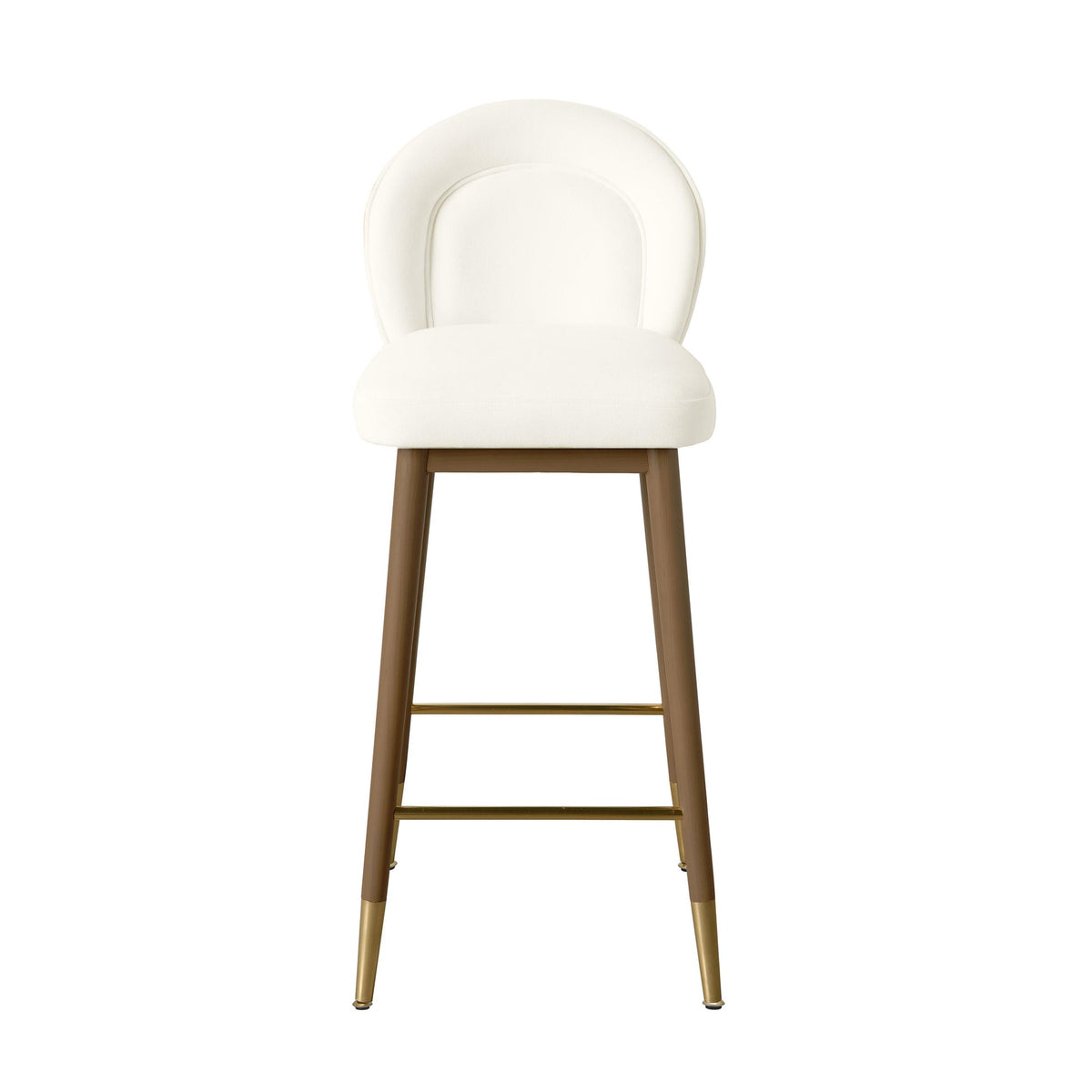 Hailey Cream Velvet Counter Stool | BeBoldFurniture