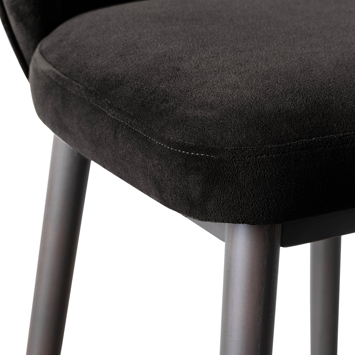 Hailey Charcoal Grey Velvet Barstool | BeBoldFurniture