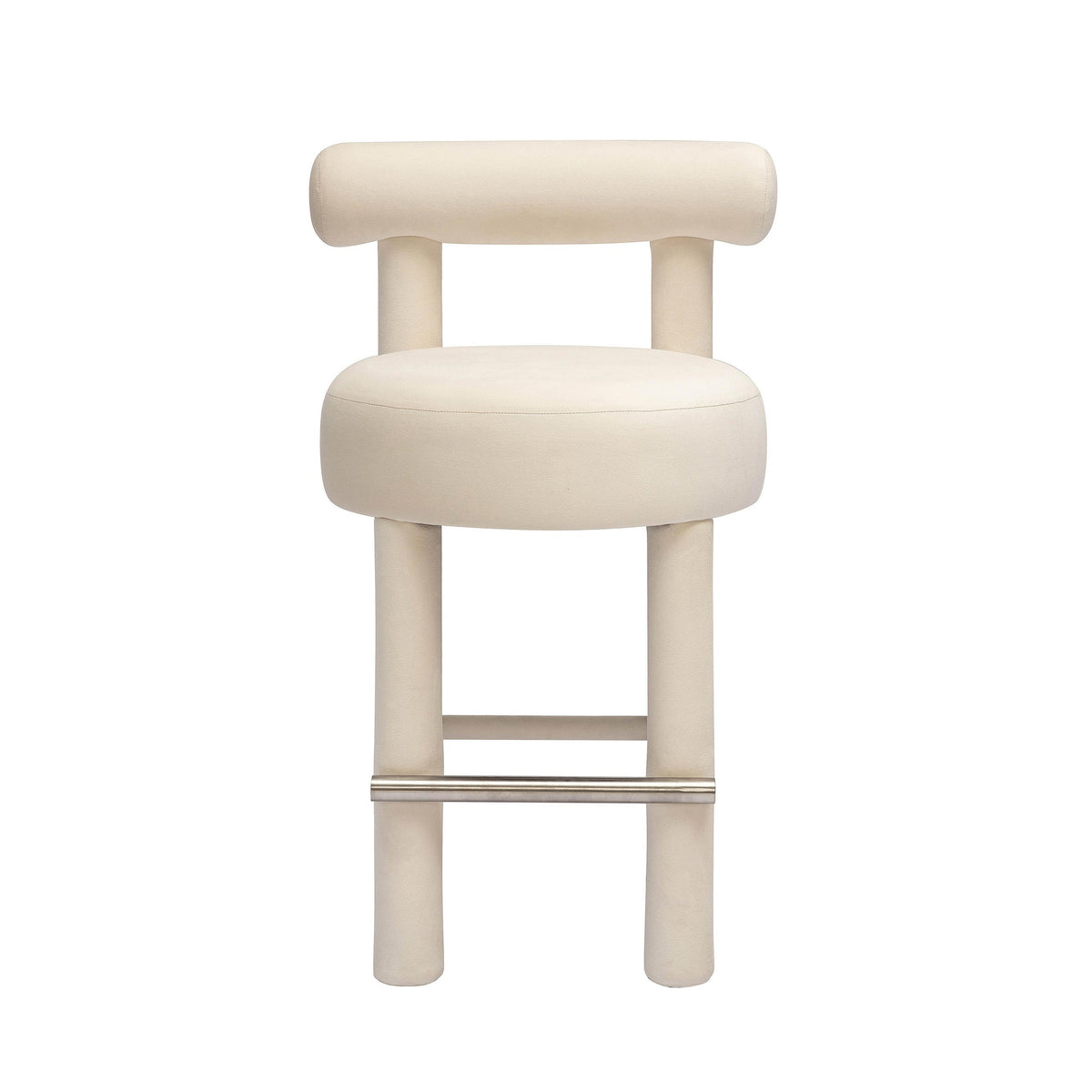 Carmel Cream Velvet Counter Stool | BeBoldFurniture