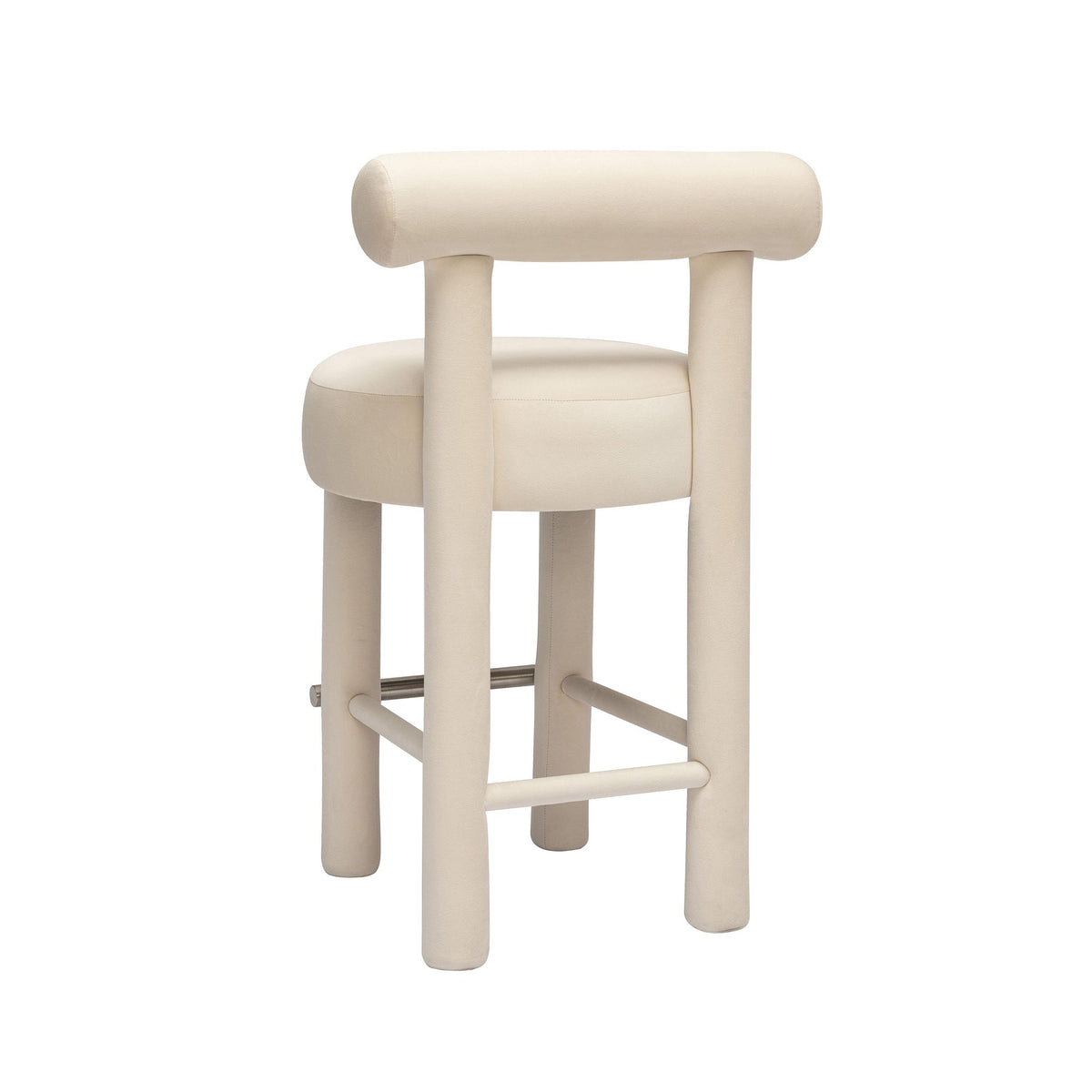 Carmel Cream Velvet Counter Stool | BeBoldFurniture