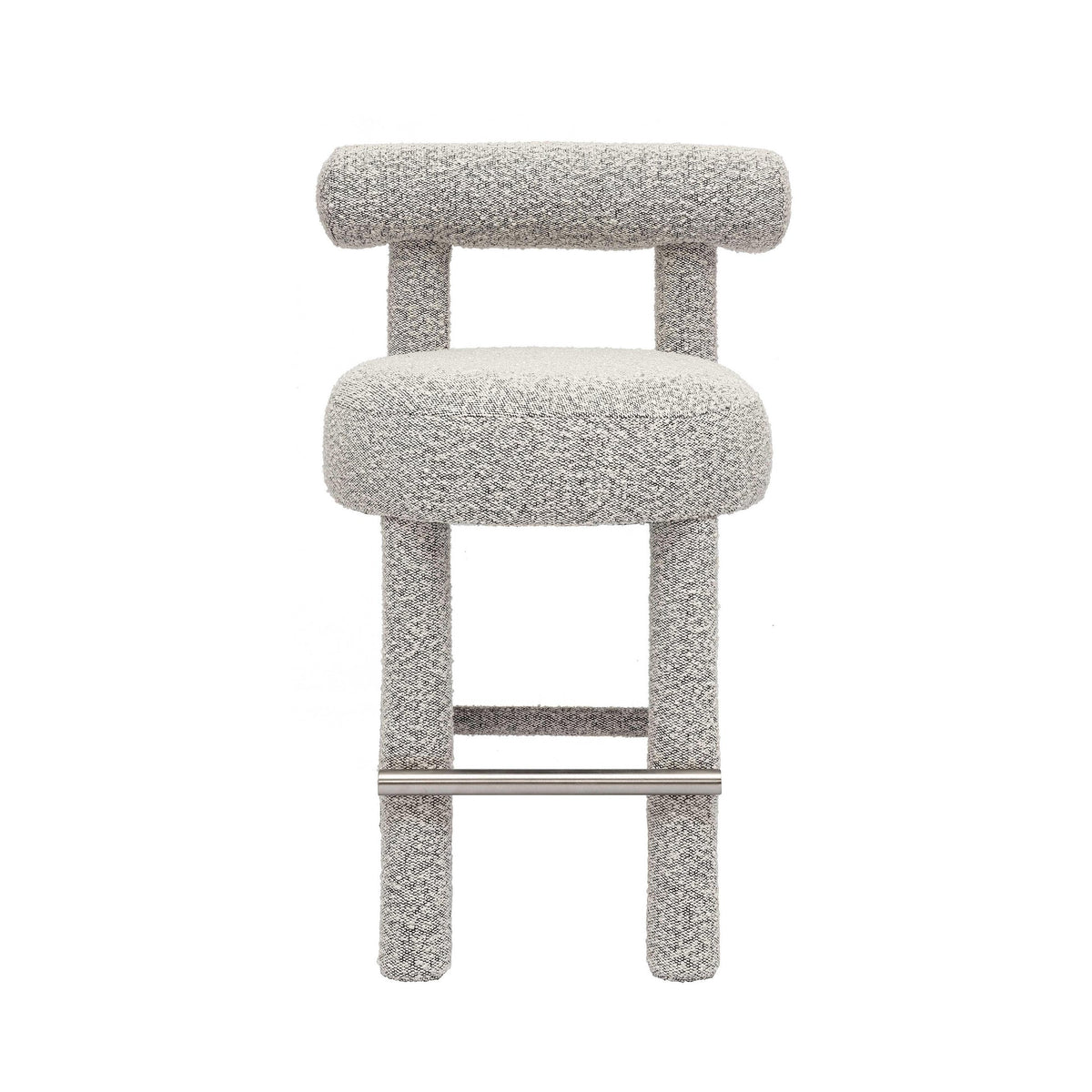 Carmel Black & White Performance Boucle Counter Stool | BeBoldFurniture