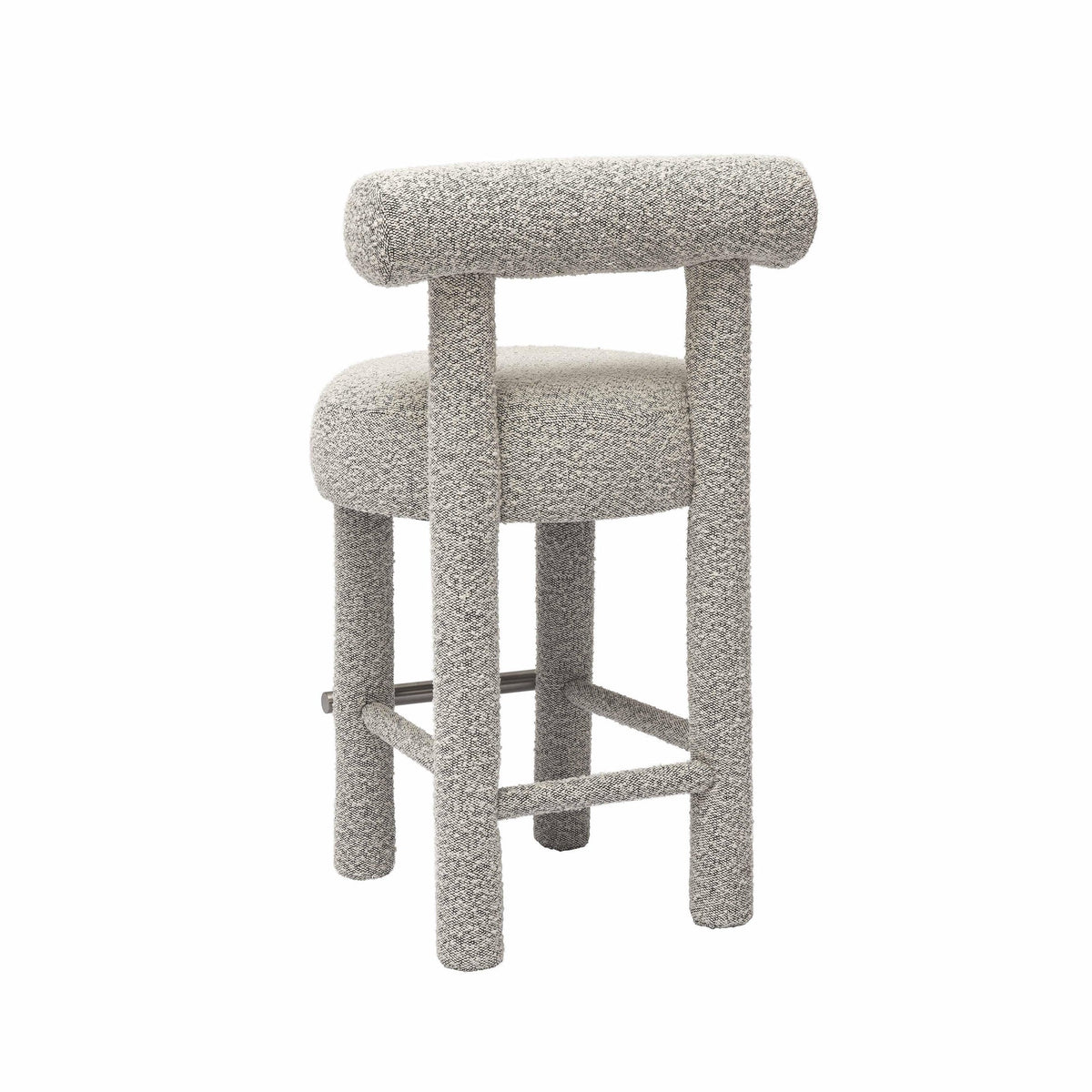 Carmel Black & White Performance Boucle Counter Stool | BeBoldFurniture