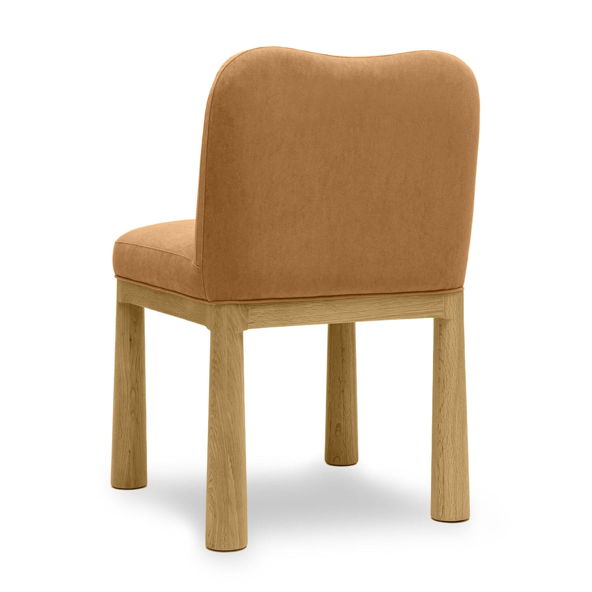 Tiara Cognac Velvet Oak Dining Chair | BeBoldFurniture